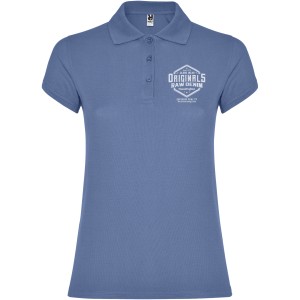 Star short sleeve women's polo, Riviera Blue (Polo short, mixed fiber, synthetic)