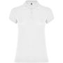 Star short sleeve women's polo, White