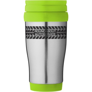 Sanibel 400 ml insulated mug, Silver,Lime green (Thermos)