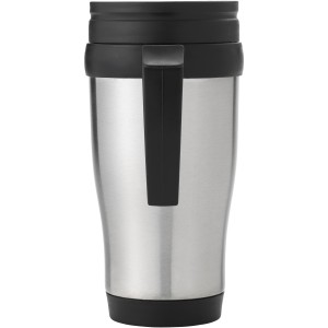 Sanibel 400 ml insulated mug, Silver, solid black (Thermos)