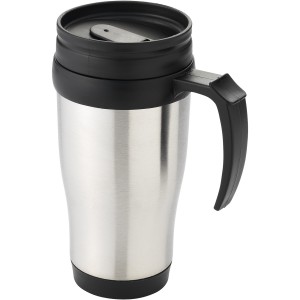 Sanibel 400 ml insulated mug, Silver, solid black (Thermos)