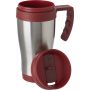 Stainless steel travel mug (420ml), red