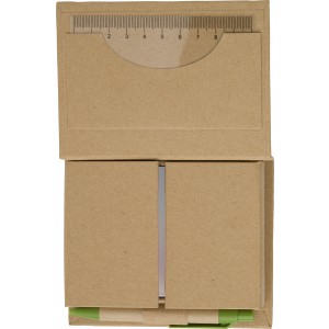 Cardboard memo holder Glenn, light green (Sticky notes)