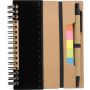 Recycled paper notebook Angela, black