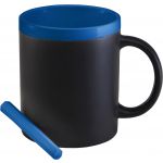 Stoneware mug with chalks, cobalt blue (2880-23CD)