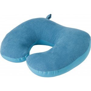 Suede travel pillow Fletcher, light blue (Travel items)