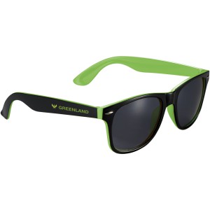 Sun Ray sunglasses with two coloured tones, Lime, solid black (Sunglasses)