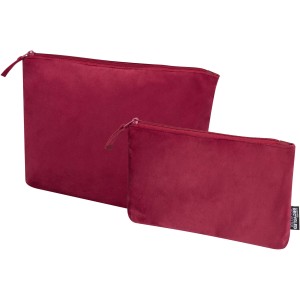 Swift GRS recycled velvet toiletry bag set, Burgundy <font size=1>[ENG]</font>