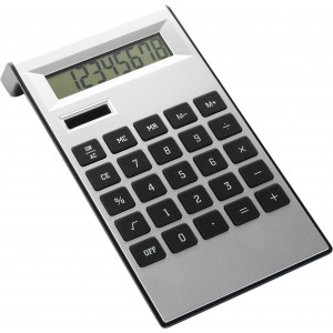 Tischrechner aus ABS-Kunststoff Murphy, Schwarz/Silber