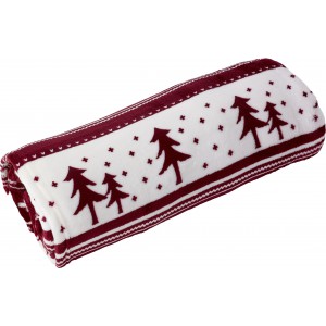 Decke aus 100% Polyester und Flanell Michelle, Bordeauxrot