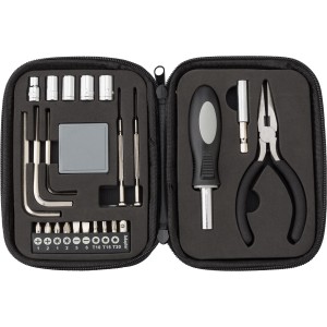 Werkzeug-Set in Kunstledertasche Lani, Schwarz