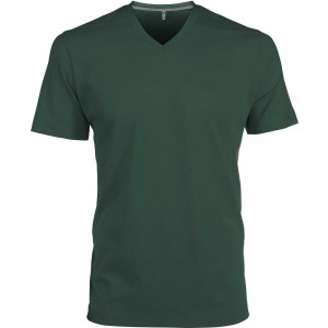 MEN'S SHORT-SLEEVED V-NECK T-SHIRT, Forest Green (T-shirt, 90-100% cotton)