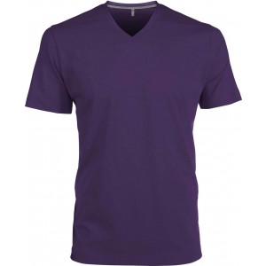 MEN'S SHORT-SLEEVED V-NECK T-SHIRT, Purple (T-shirt, 90-100% cotton)
