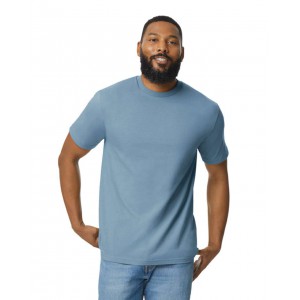 SOFTSTYLE MIDWEIGHT ADULT T-SHIRT, Stone Blue (T-shirt, 90-100% cotton)