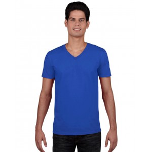 SOFTSTYLE(r) ADULT V-NECK T-SHIRT, Royal (T-shirt, 90-100% cotton)