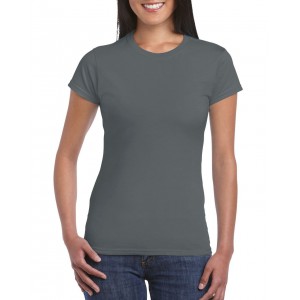 SOFTSTYLE(r) LADIES' T-SHIRT, Charcoal (T-shirt, 90-100% cotton)