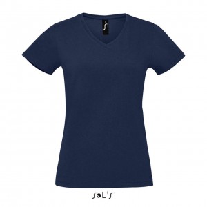 SOL'S IMPERIAL V WOMEN - V-NECK T-SHIRT, French Navy (T-shirt, 90-100% cotton)