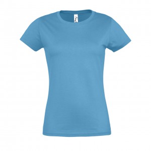 SOL'S IMPERIAL WOMEN - ROUND COLLAR T-SHIRT, Aqua (T-shirt, 90-100% cotton)