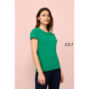 SOL'S IMPERIAL WOMEN - ROUND COLLAR T-SHIRT, Dark Khaki (T-shirt, 90-100% cotton)