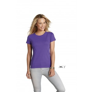 SOL'S IMPERIAL WOMEN - ROUND COLLAR T-SHIRT, Dark Purple (T-shirt, 90-100% cotton)