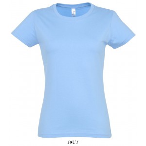 SOL'S IMPERIAL WOMEN - ROUND COLLAR T-SHIRT, Sky Blue (T-shirt, 90-100% cotton)