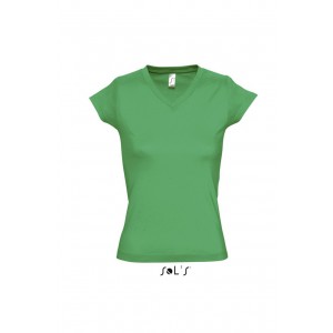 SOL'S MOON - WOMEN?S V-NECK T-SHIRT, Kelly Green (T-shirt, 90-100% cotton)