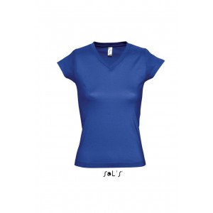 SOL'S MOON - WOMEN?S V-NECK T-SHIRT, Royal Blue (T-shirt, 90-100% cotton)