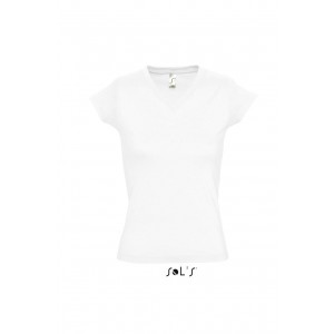 SOL'S MOON - WOMEN?S V-NECK T-SHIRT, White (T-shirt, 90-100% cotton)