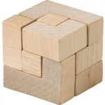 Wooden cube puzzle Amber, brown