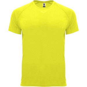 Bahrain short sleeve kids sports t-shirt, Fluor Yellow (T-shirt, mixed fiber, synthetic)