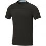 Elevate Borax short sleeve men's GRS recycled cool fit t-shirt, Solid black