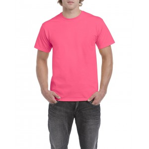 HEAVY COTTON(tm) ADULT T-SHIRT, Safety Pink (T-shirt, mixed fiber, synthetic)