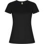 Imola short sleeve women's sports t-shirt, Solid black