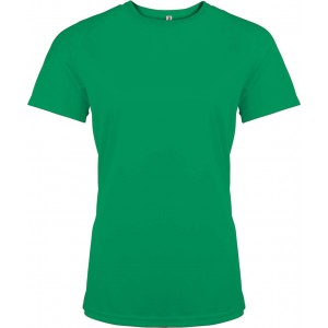 LADIES' SHORT-SLEEVED SPORTS T-SHIRT, Kelly Green (T-shirt, mixed fiber, synthetic)