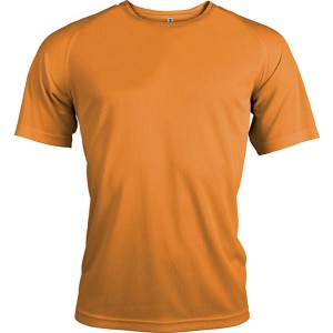 MEN'S SHORT-SLEEVED SPORTS T-SHIRT, Orange (T-shirt, mixed fiber, synthetic)
