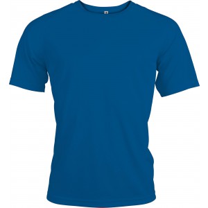 MEN'S SHORT-SLEEVED SPORTS T-SHIRT, Sporty Royal Blue (T-shirt, mixed fiber, synthetic)