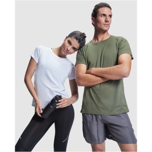 Montecarlo short sleeve men's sports t-shirt, Fluor Coral (T-shirt, mixed fiber, synthetic)