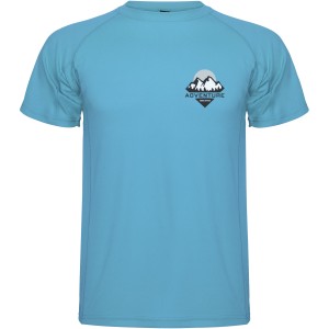 Montecarlo short sleeve men's sports t-shirt, Turquois (T-shirt, mixed fiber, synthetic)