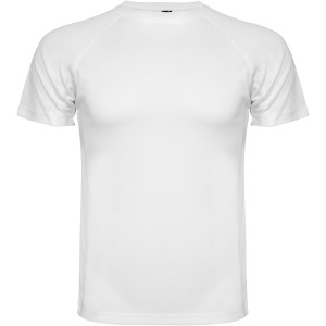 Montecarlo short sleeve men's sports t-shirt, White (T-shirt, mixed fiber, synthetic)
