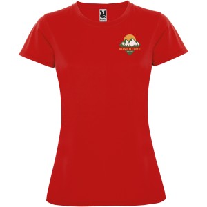 Montecarlo short sleeve women's sports t-shirt, Red (T-shirt, mixed fiber, synthetic)