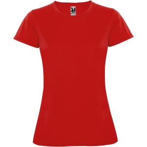 Montecarlo short sleeve women's sports t-shirt, Red (T-shirt, mixed fiber, synthetic)