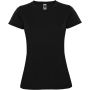Montecarlo short sleeve women's sports t-shirt, Solid black
