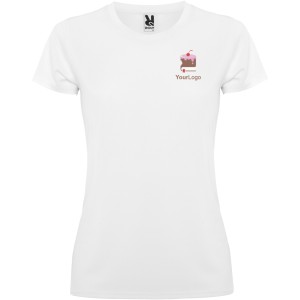Montecarlo short sleeve women's sports t-shirt, White (T-shirt, mixed fiber, synthetic)
