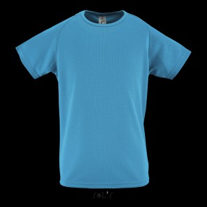 SOL'S SPORTY KIDS - RAGLAN-SLEEVED T-SHIRT, Aqua (T-shirt, mixed fiber, synthetic)