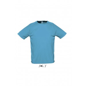 SOL'S SPORTY - RAGLAN SLEEVED T-SHIRT, Aqua (T-shirt, mixed fiber, synthetic)