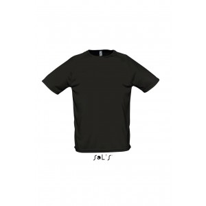 SOL'S SPORTY - RAGLAN SLEEVED T-SHIRT, Black (T-shirt, mixed fiber, synthetic)