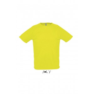 SOL'S SPORTY - RAGLAN SLEEVED T-SHIRT, Neon Yellow (T-shirt, mixed fiber, synthetic)
