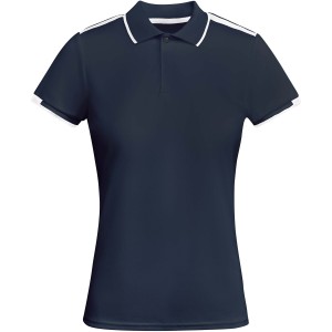 Tamil short sleeve women's sports polo, Navy Blue, White (T-shirt, mixed fiber, synthetic)