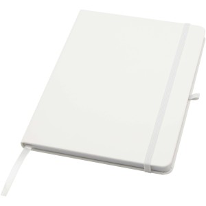 Teak A5 recycled hard cover notebook with lined pages, White <font size=1>[ENG]</font>