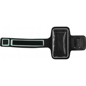 Handyarmband aus Kunststoff/Neopren Danny, Schwarz